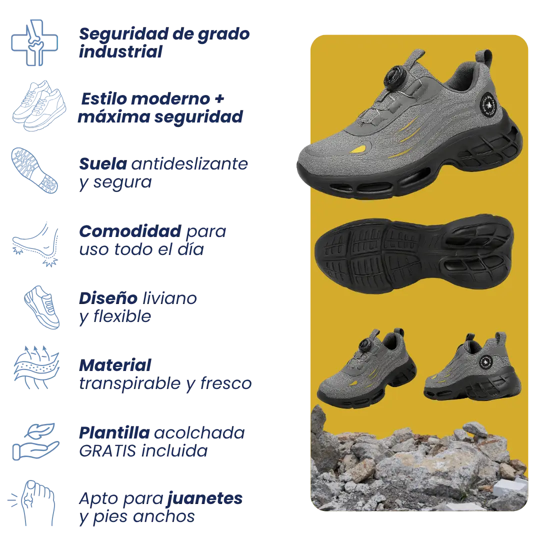 Tenis de Seguridad Ultraligeros SafeStep - Puenta de Acero