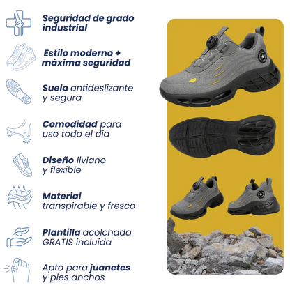 Tenis de Seguridad Ultraligeros SafeStep - Puenta de Acero